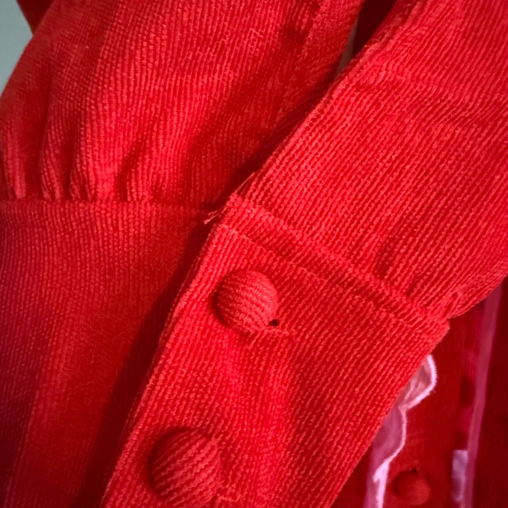 Red Corduroy Maxi Dress - Picture 4 of 5